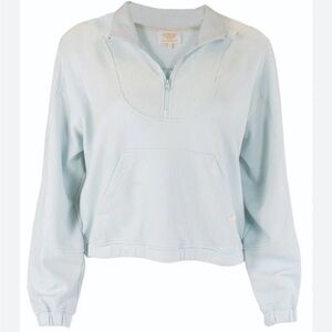 Simply Southern mint green   1/4 -Zip Sweatshirt cropped size small shirt top